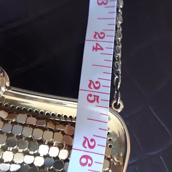 1950s Mesh Gold-tone Metal Evening Bag Rhinestone Clasp, Vintage - Picture 14 of 15